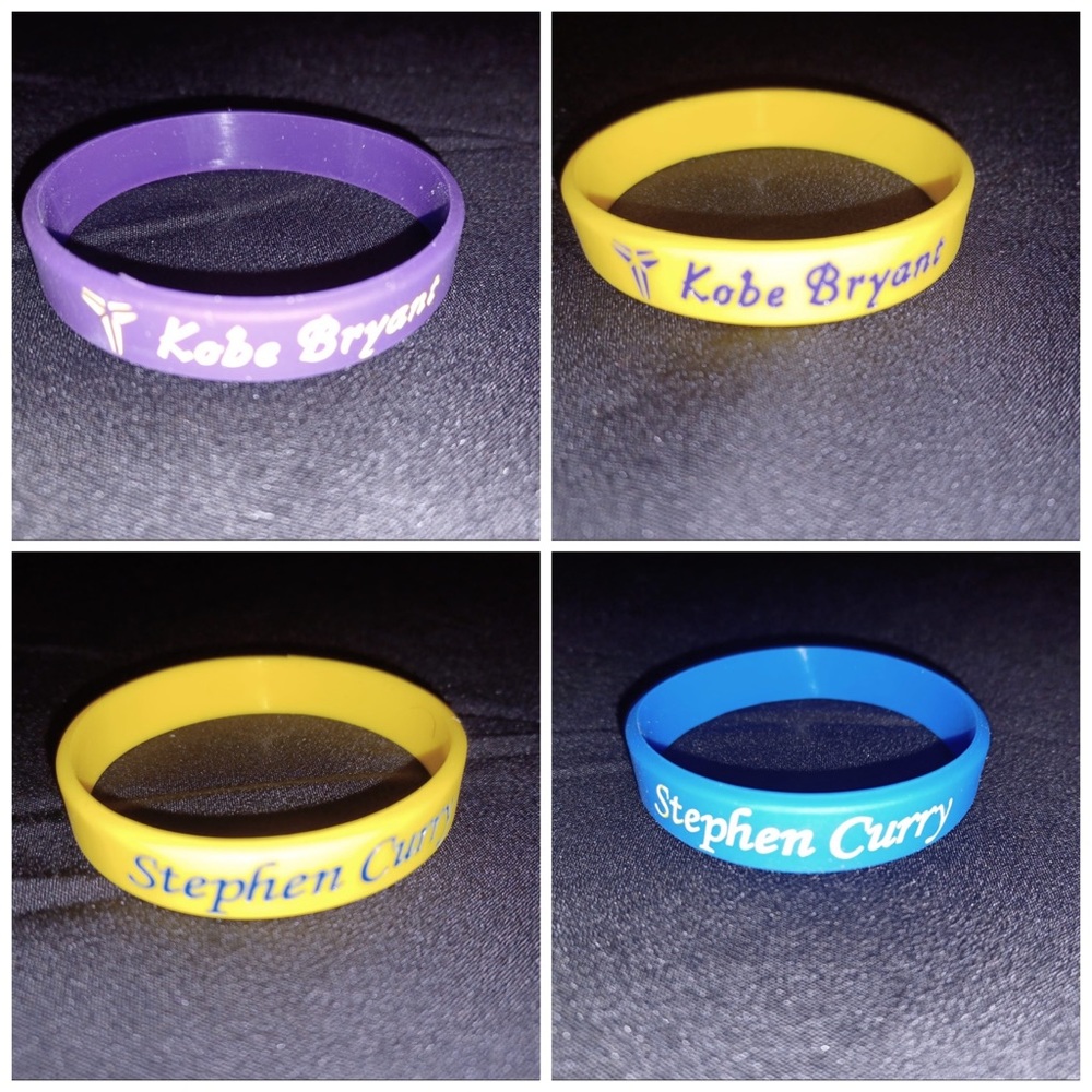 Bundle of basketball NBA bracelets Stephen curry and Kobe bryant